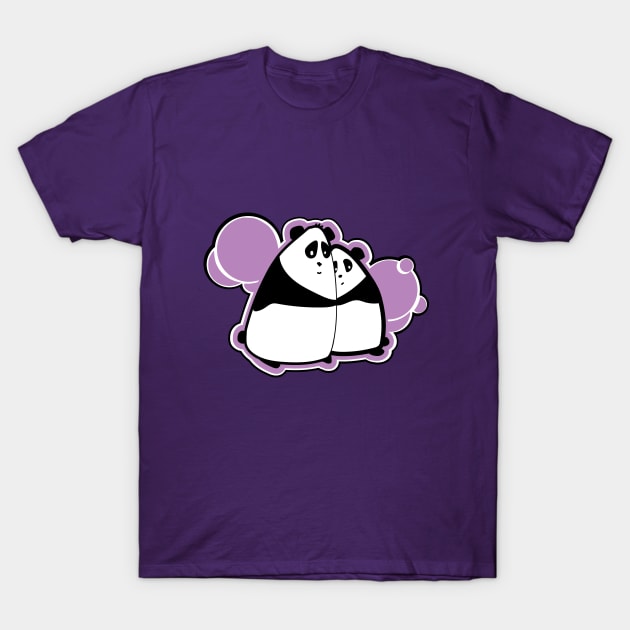 Panda Hug T-Shirt by InkStickArtStudio